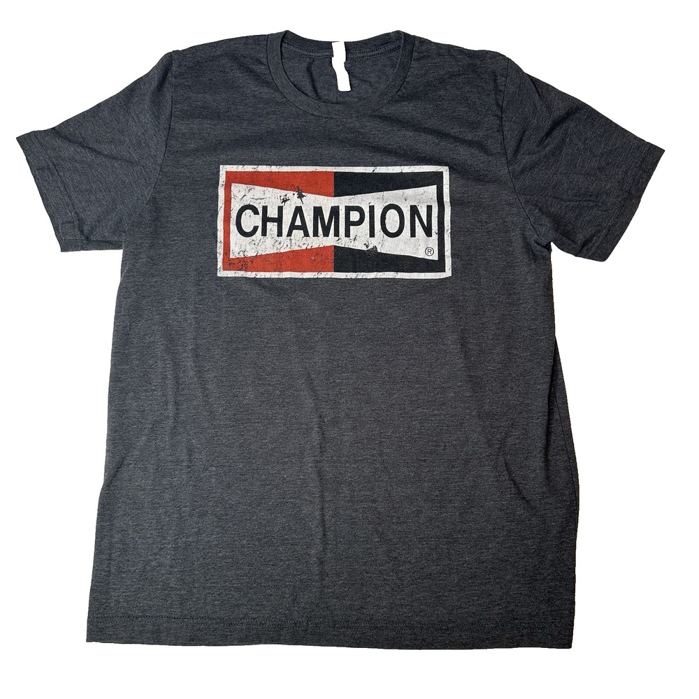 Champion Retro Brad Pitt Movie Gray T Shirt Mens Large Cotton‎ Blend